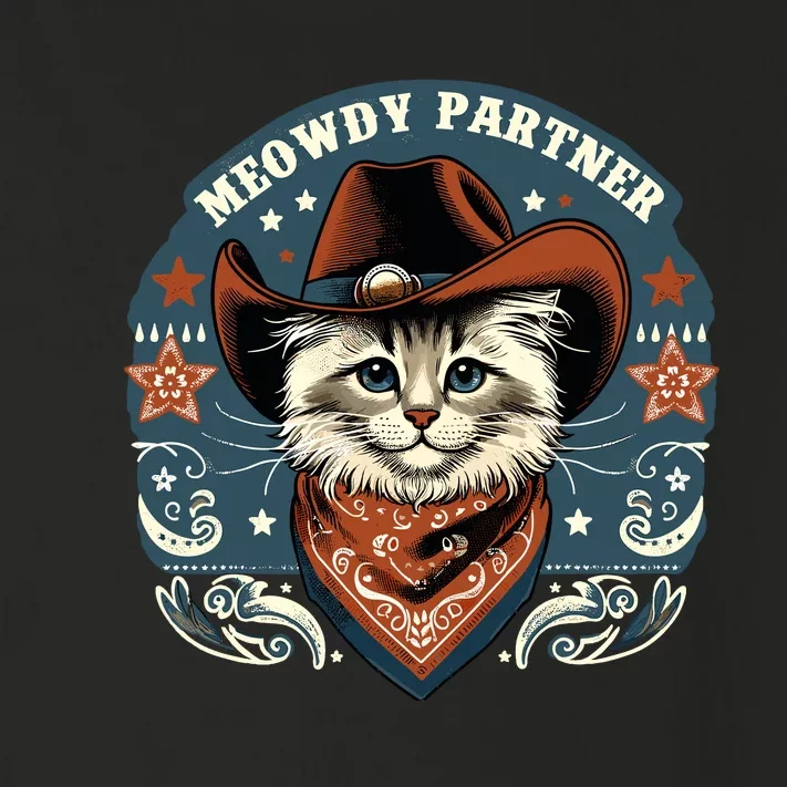 Cat Cowboy Funny Mashup Meowdy Partner Western Countries Toddler Long Sleeve Shirt