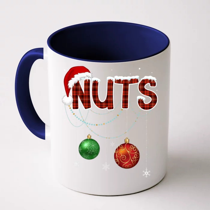 Couples Christmas Funny Christmas Gift For Couples Chest Nuts Boyfriend Husband Front & Back Coffee Mug