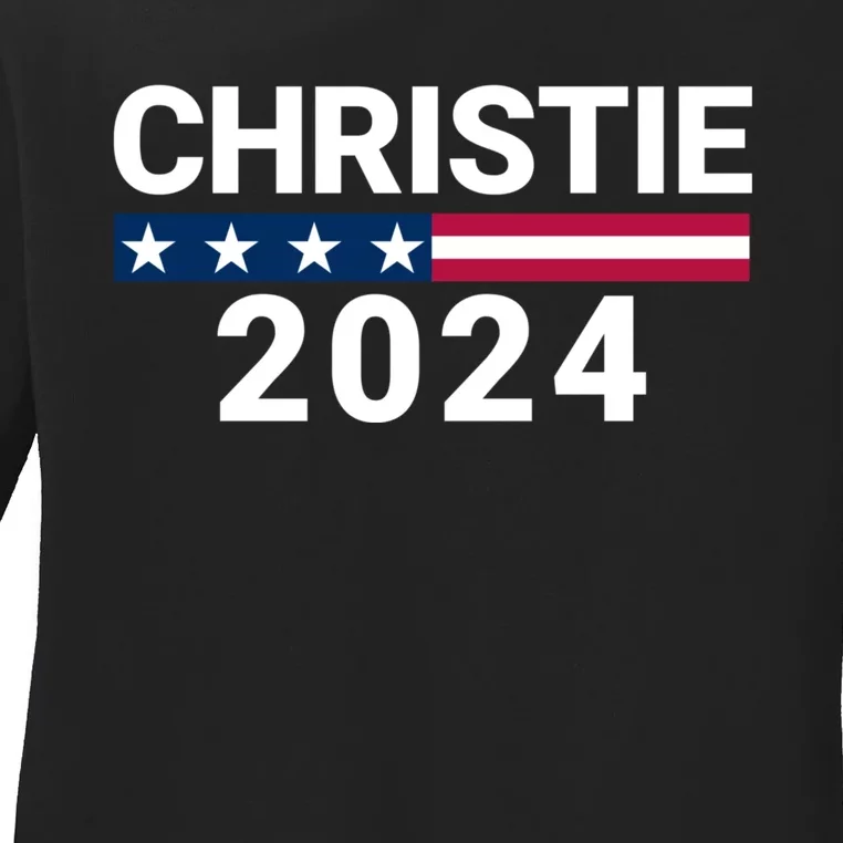 Chris Christie For President 2024 Election Ladies Long Sleeve Shirt