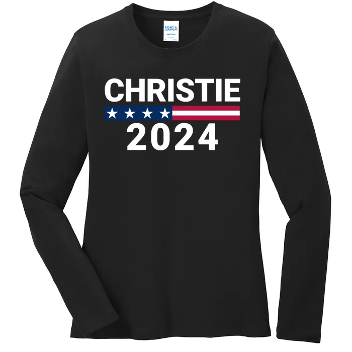 Chris Christie For President 2024 Election Ladies Long Sleeve Shirt