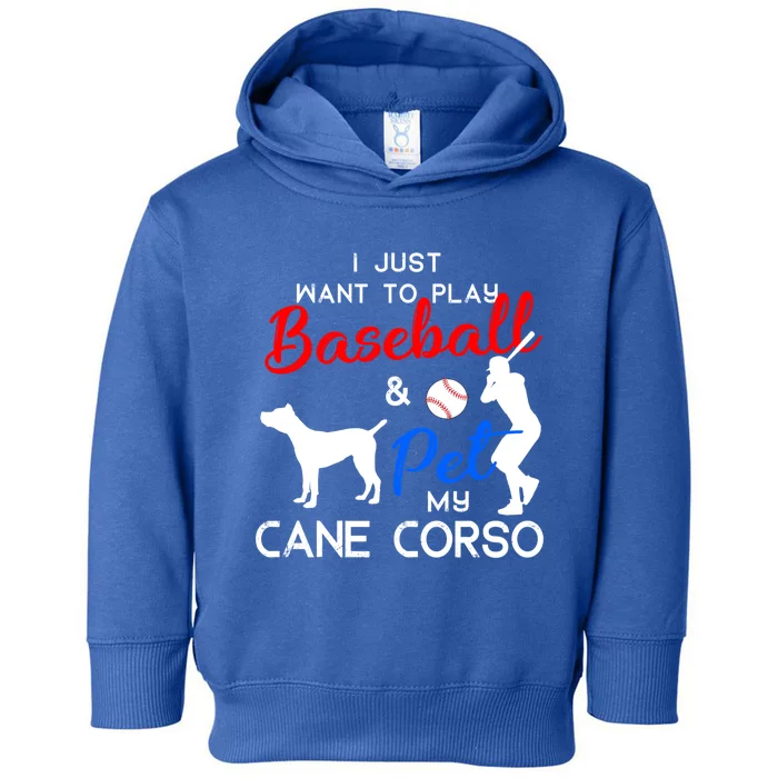 Cane Corso Funny Baseball Dog Owner Lover Xmas Gift Toddler Hoodie