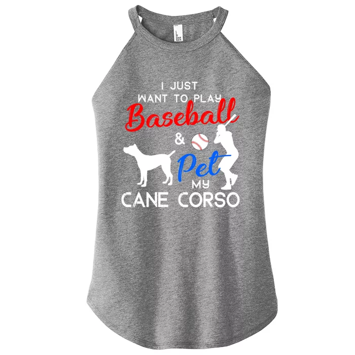 Cane Corso Funny Baseball Dog Owner Lover Xmas Gift Women’s Perfect Tri Rocker Tank