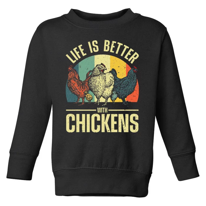 Cute Chicken For Wo Chicken Farmer Whisperer Lovers Toddler Sweatshirt