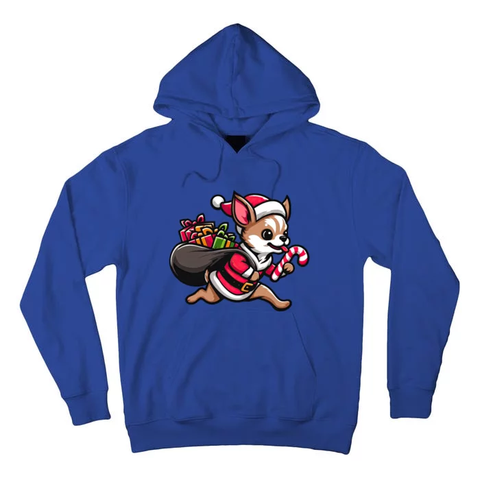 Chihuahua Christmas Funny Dog Santa Claus Gift Tall Hoodie