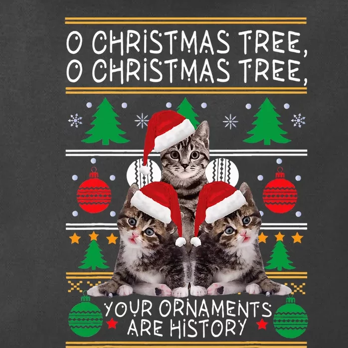 Cats Christmas Funny Ornaments Pajama Family Zip Tote Bag