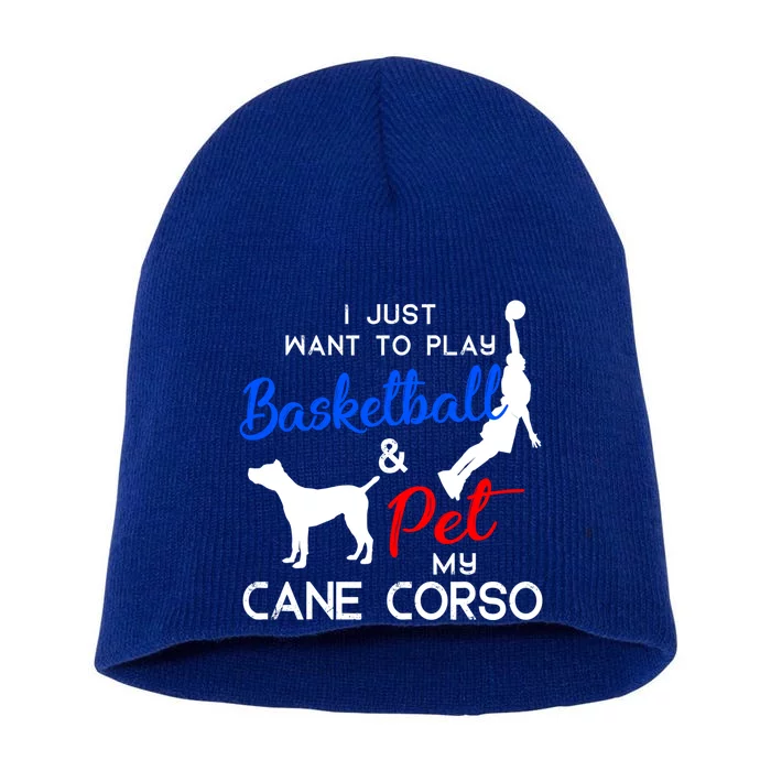 Cane Corso Funny Basketball Dog Owner Lover Xmas Gift Meaningful Gift Short Acrylic Beanie