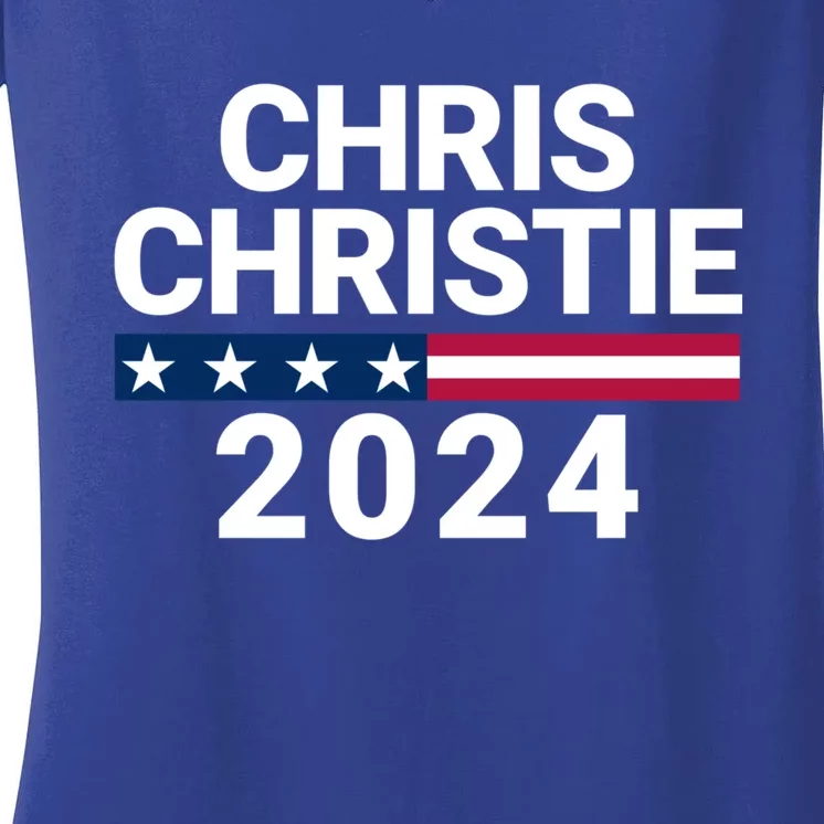 Chris Christie For President 2024 Election Women's V-Neck T-Shirt