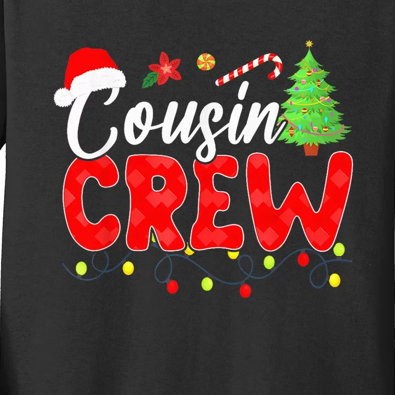 Cousin Crew Family Group Matching Christmas Pajama Party Kids Long Sleeve Shirt