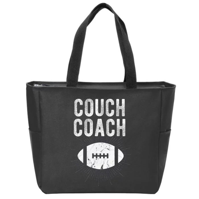 Couch Coach Football Zip Tote Bag