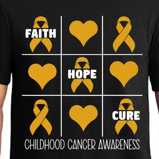 Childhood Cancer Faith Hope Cure Cancer Awareness Month Pajama Set