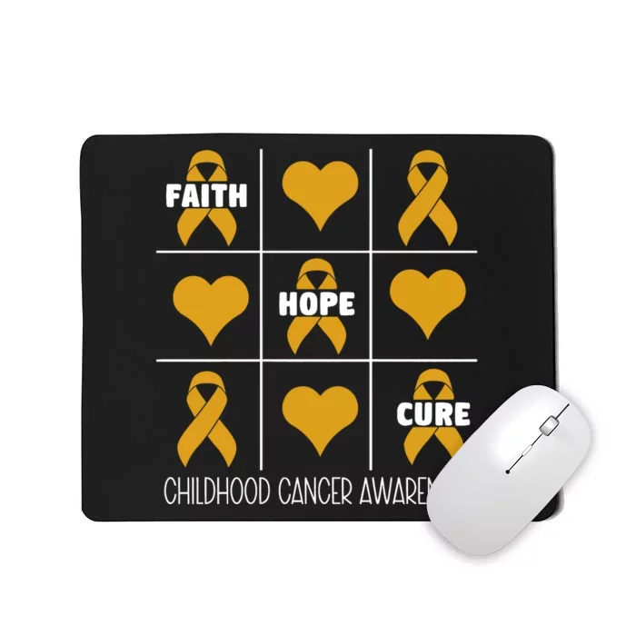 Childhood Cancer Faith Hope Cure Cancer Awareness Month Mousepad