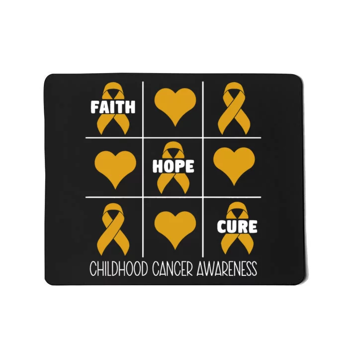 Childhood Cancer Faith Hope Cure Cancer Awareness Month Mousepad