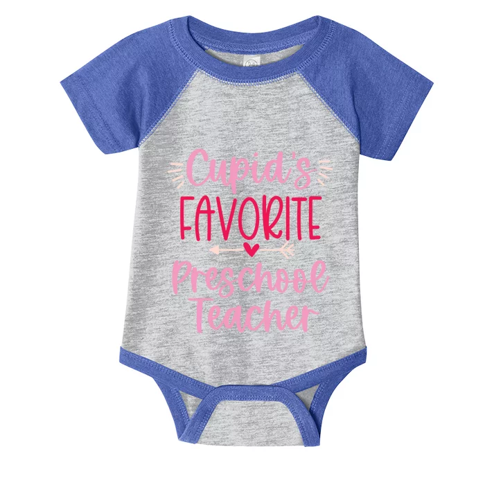 Cute Cupid's Favorite Preschool Teacher Valentine's Day Gift Infant Baby Jersey Bodysuit