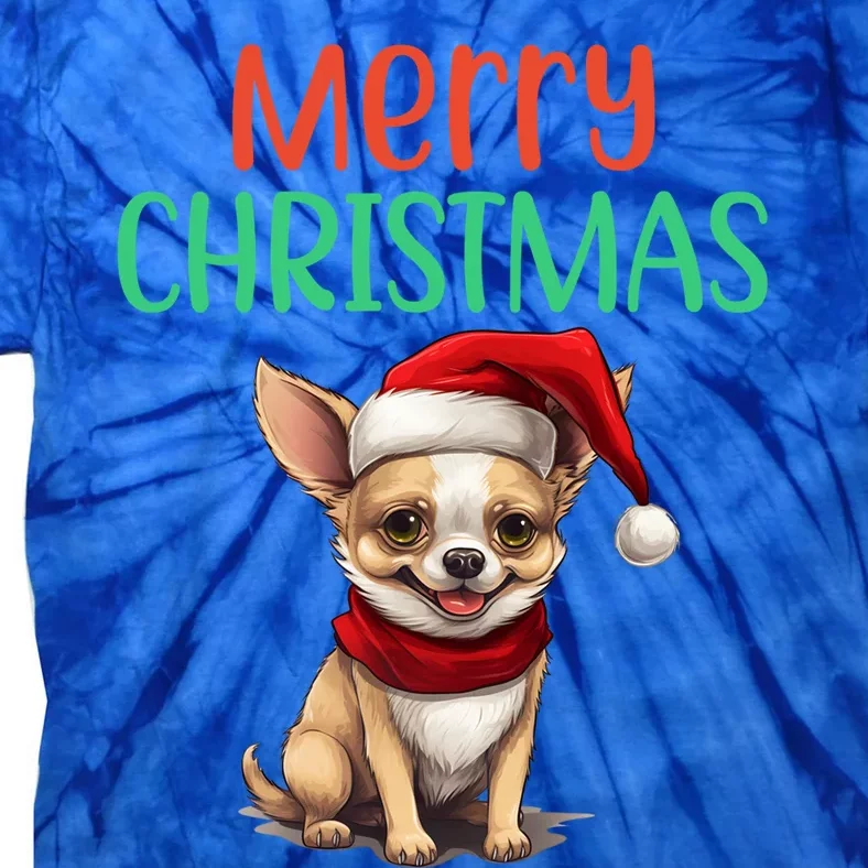 Chihuahua Christmas Funny Dog Santa Xmas Chihuahua Puppy Cool Gift Tie-Dye T-Shirt