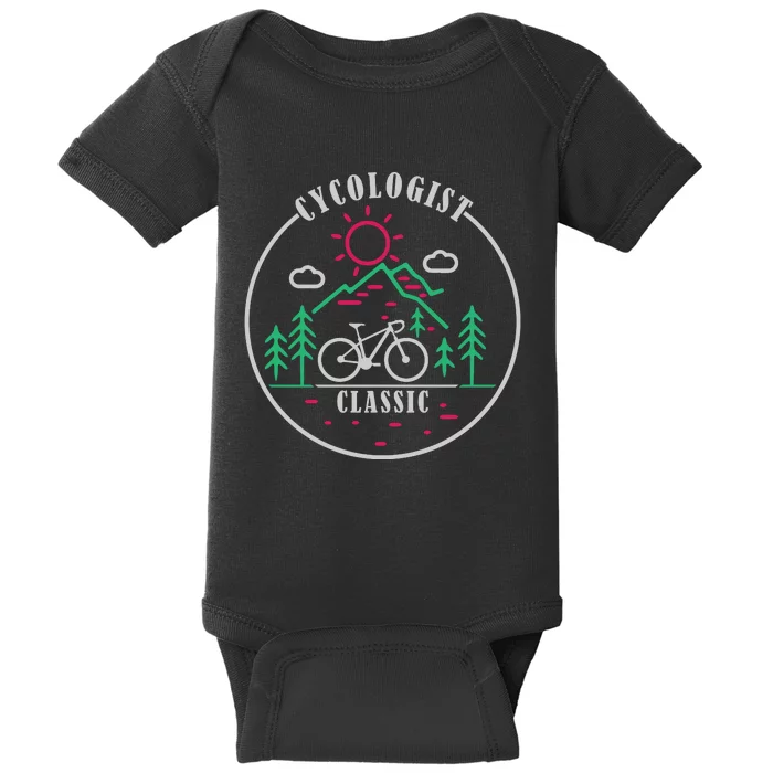 Cycologist Classic Funny Cycling Gift Baby Bodysuit