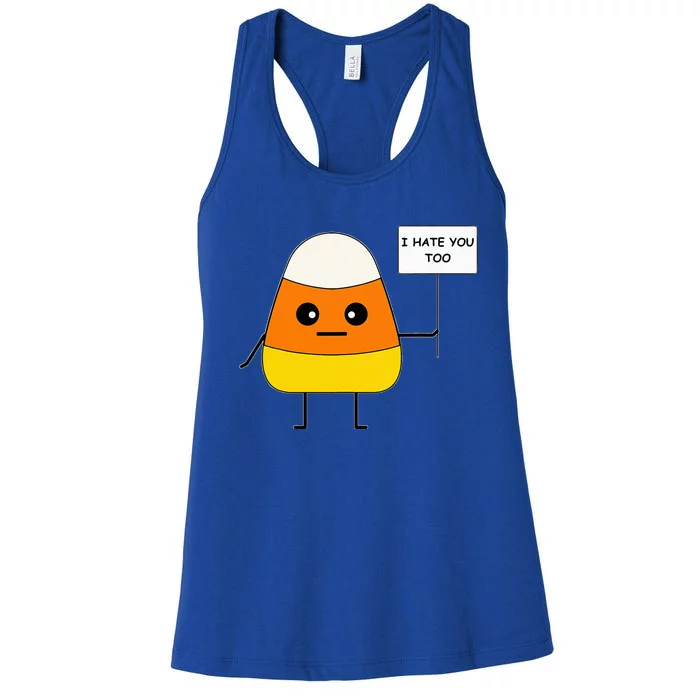 Candy Corn Funny I Hate You Too Team CandyCorn Women's Racerback Tank