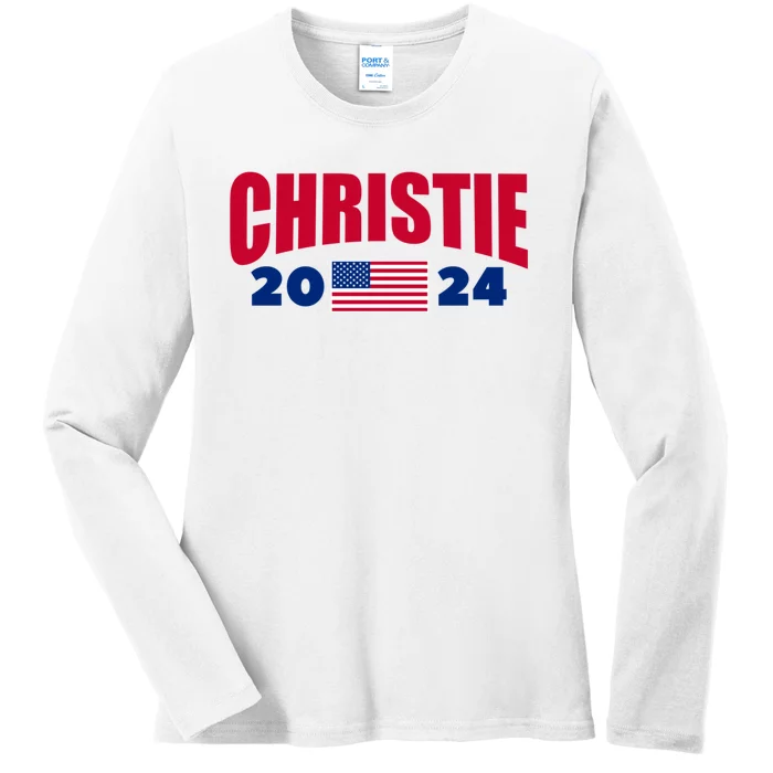 Chris Christie For President 2024 Election Ladies Long Sleeve Shirt