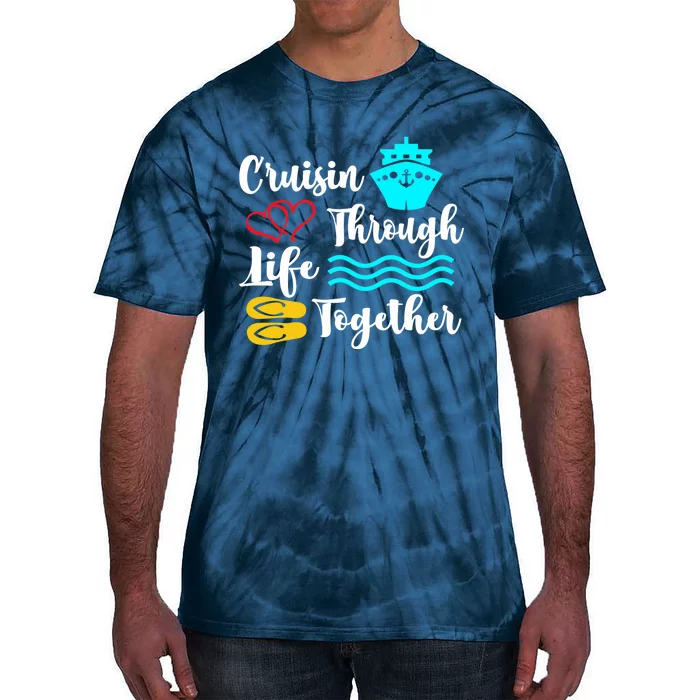 Couples Cruise For Newlyweds & Longtime Couples Holiday Tie-Dye T-Shirt