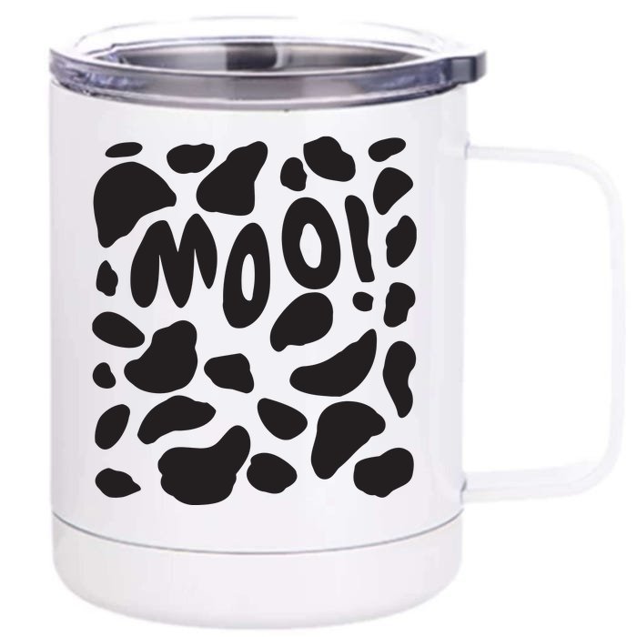 Cow Costume Funny Cute Calf Halloween Front & Back 12oz Stainless Steel Tumbler Cup