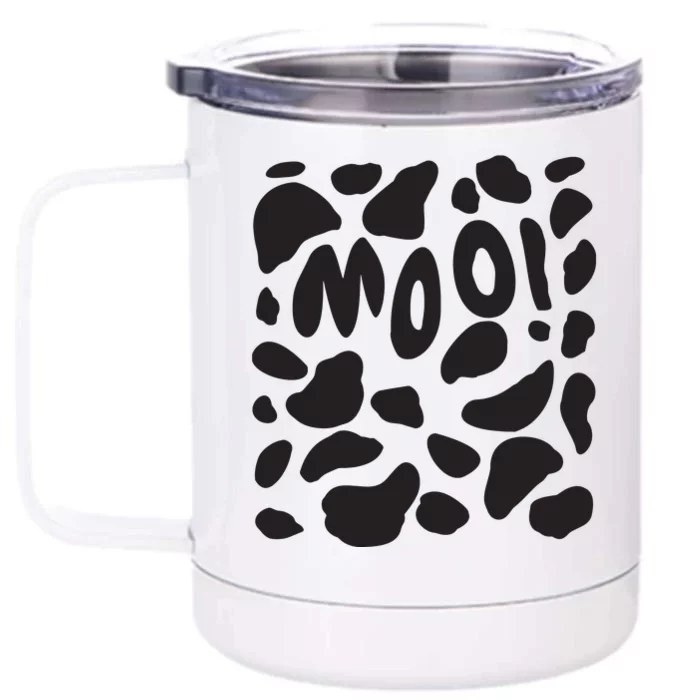 Cow Costume Funny Cute Calf Halloween Front & Back 12oz Stainless Steel Tumbler Cup