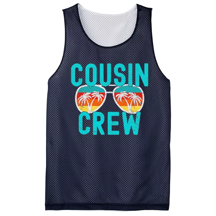 Cousin Crew Family Vacation Summer Vacation Beach Sunglasses Mesh Reversible Basketball Jersey Tank