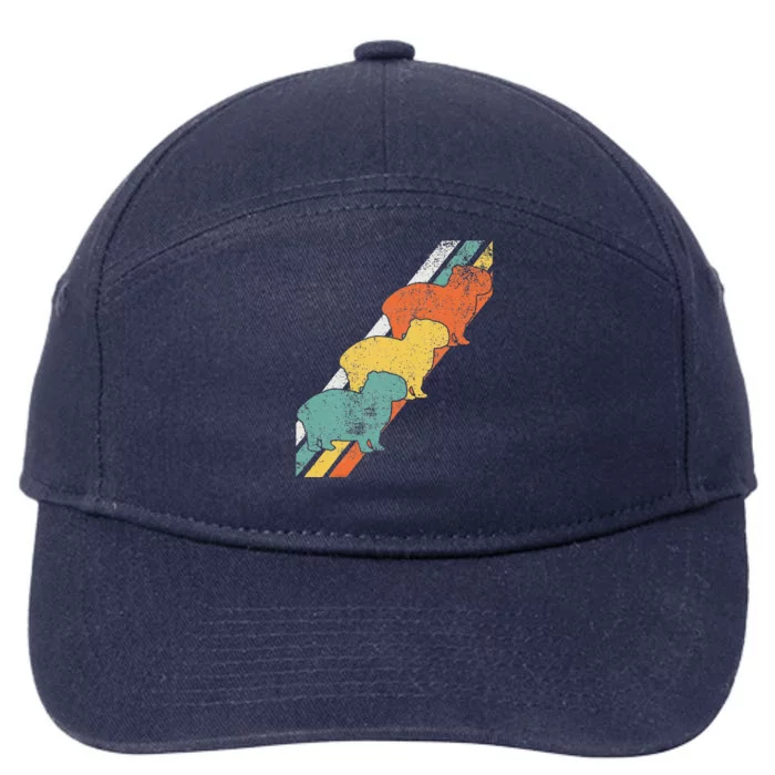 Capybara Capybaras Funny Animal Lover 7-Panel Snapback Hat