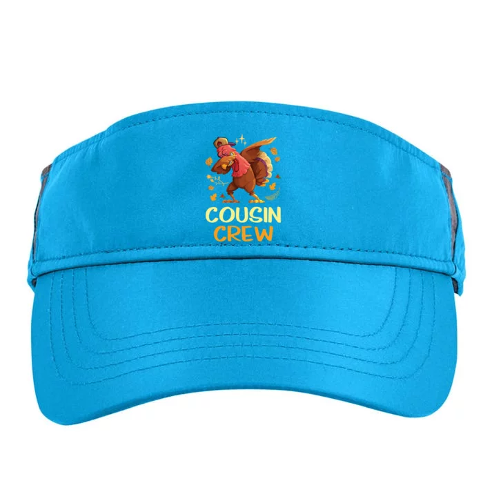 Cousin Crew Funny Thanksgiving Dinner Family Feast Time Gift Adult Drive Performance Visor