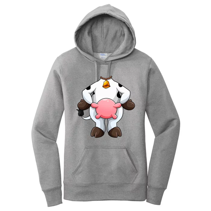 Cow Costume Funny Barnyard Cattle Dress Up Women's Pullover Hoodie