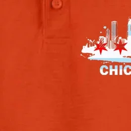 Chicago City Flag Downtown Skyline Chicago Skyline Dry Zone Grid Performance Polo