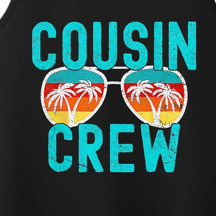 Cousin Crew Family Vacation Summer Vacation Beach Sunglasses Performance Tank