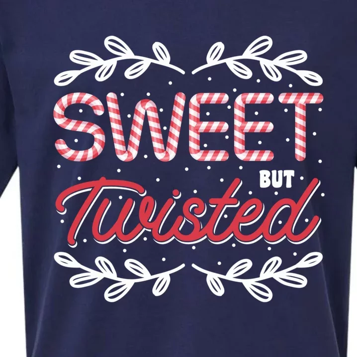 Candy Cane Funny Candy Lovers Sweet But Twisted Candy Makers Meaningful Gift Sueded Cloud Jersey T-Shirt