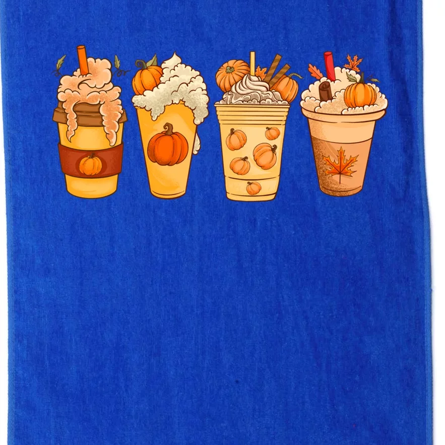 Coffee Cute Fall Spooky Thanksgiving Halloween Pumpkin Gift Platinum Collection Golf Towel