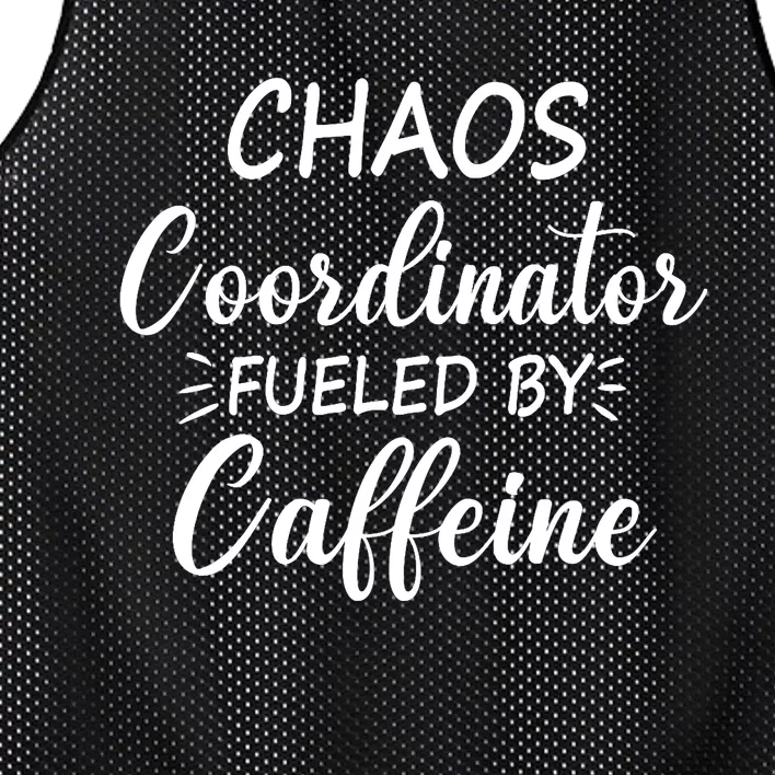 Chaos Coordinator Fueled by Caffeine Funny Coffee Mesh Reversible Basketball Jersey Tank