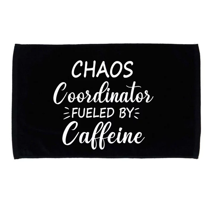 Chaos Coordinator Fueled by Caffeine Funny Coffee Microfiber Hand Towel