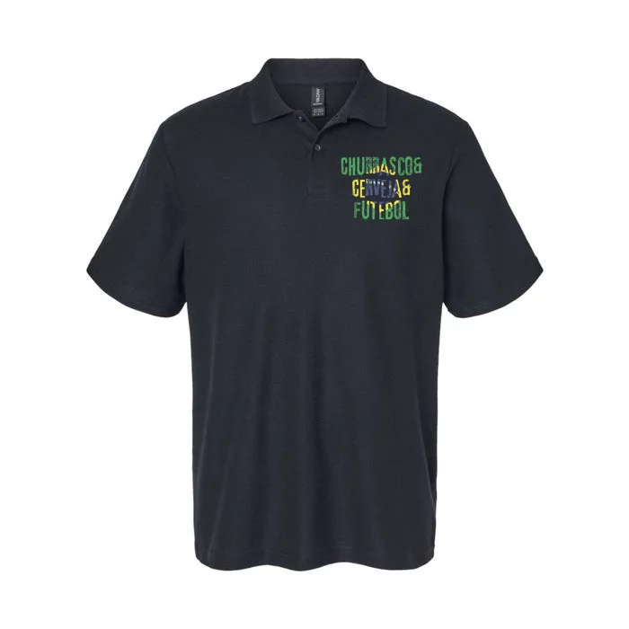 Churrasco & Cerveja & Futebol Brazil Brazilian Softstyle Adult Sport Polo