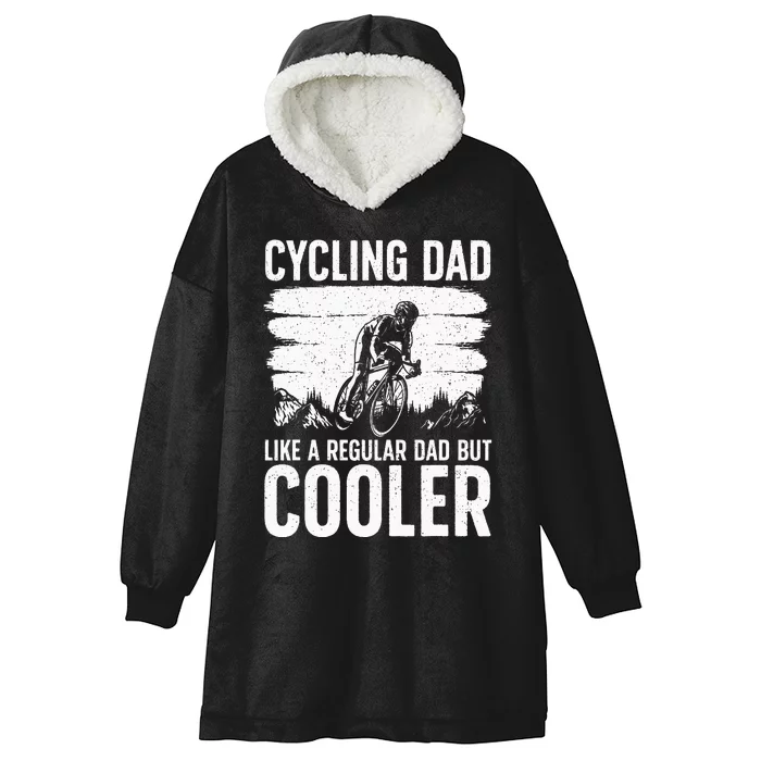 Cool Cycling For Dad Men Bicycling Bikers Bicycle Bike Rider Hooded Wearable Blanket