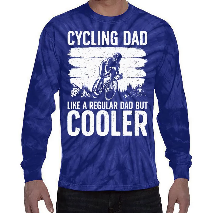 Cool Cycling For Dad MenBicycling Bikers Bicycle Bike Rider Tie-Dye Long Sleeve Shirt