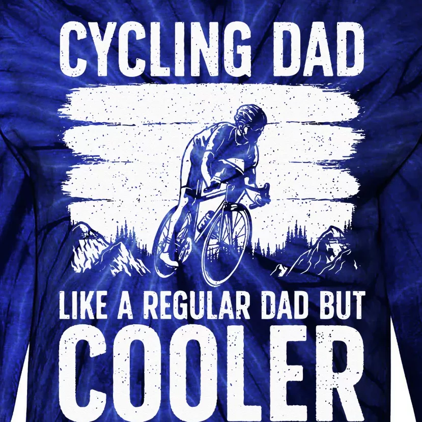 Cool Cycling For Dad MenBicycling Bikers Bicycle Bike Rider Tie-Dye Long Sleeve Shirt