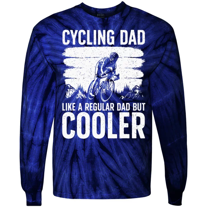 Cool Cycling For Dad MenBicycling Bikers Bicycle Bike Rider Tie-Dye Long Sleeve Shirt