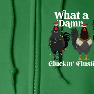 Christmas Chicken Funny Full Zip Hoodie