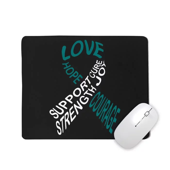 Cervical Cancer Fight Cancer Ribbon Mousepad