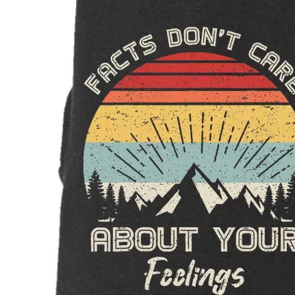 Camping Crew Facts DonT Care About Your Feelings Retro Doggie 3-End Fleece Hoodie