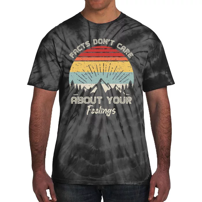 Camping Crew Facts DonT Care About Your Feelings Retro Tie-Dye T-Shirt