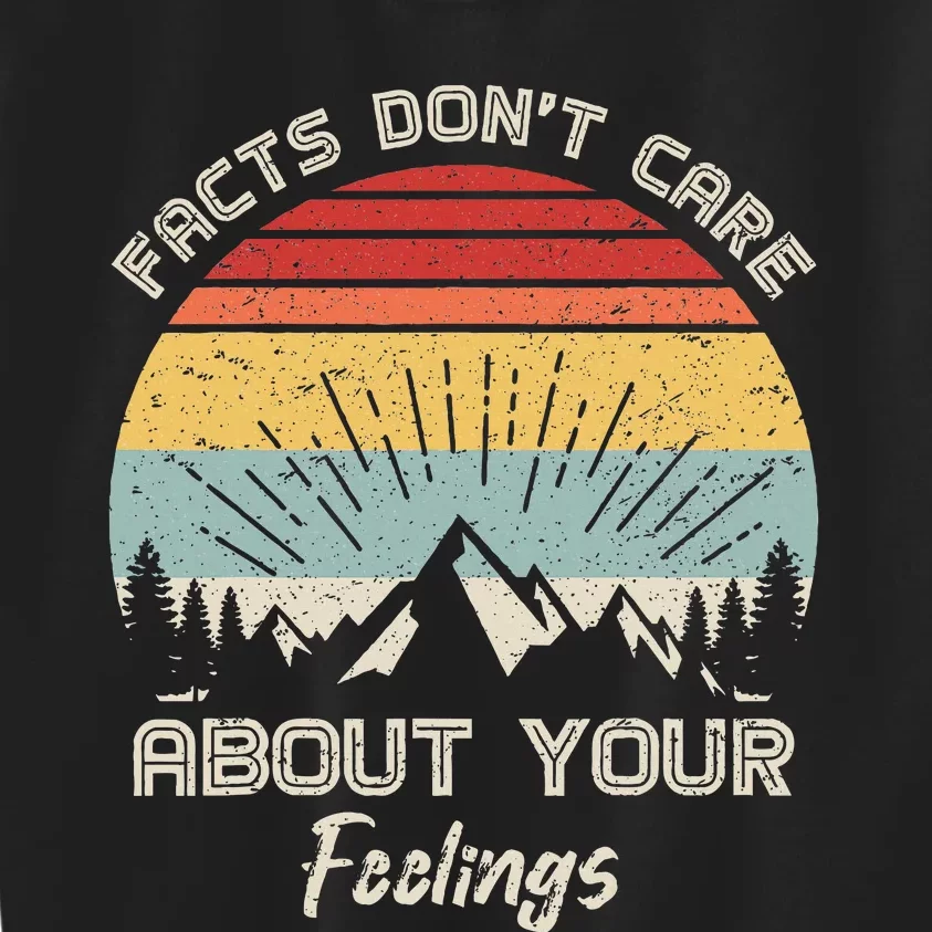 Camping Crew Facts DonT Care About Your Feelings Retro Kids Sweatshirt