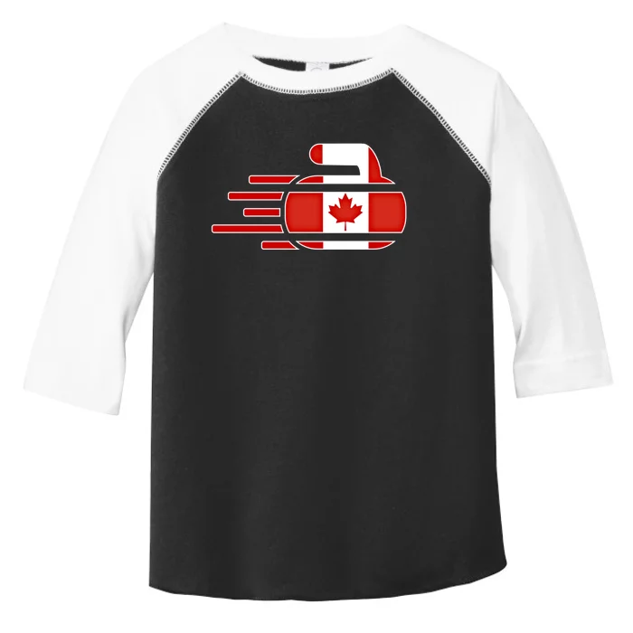 Canada Curling Fans Jersey Canadian Curlers Winter Sports Gift Toddler Fine Jersey T-Shirt