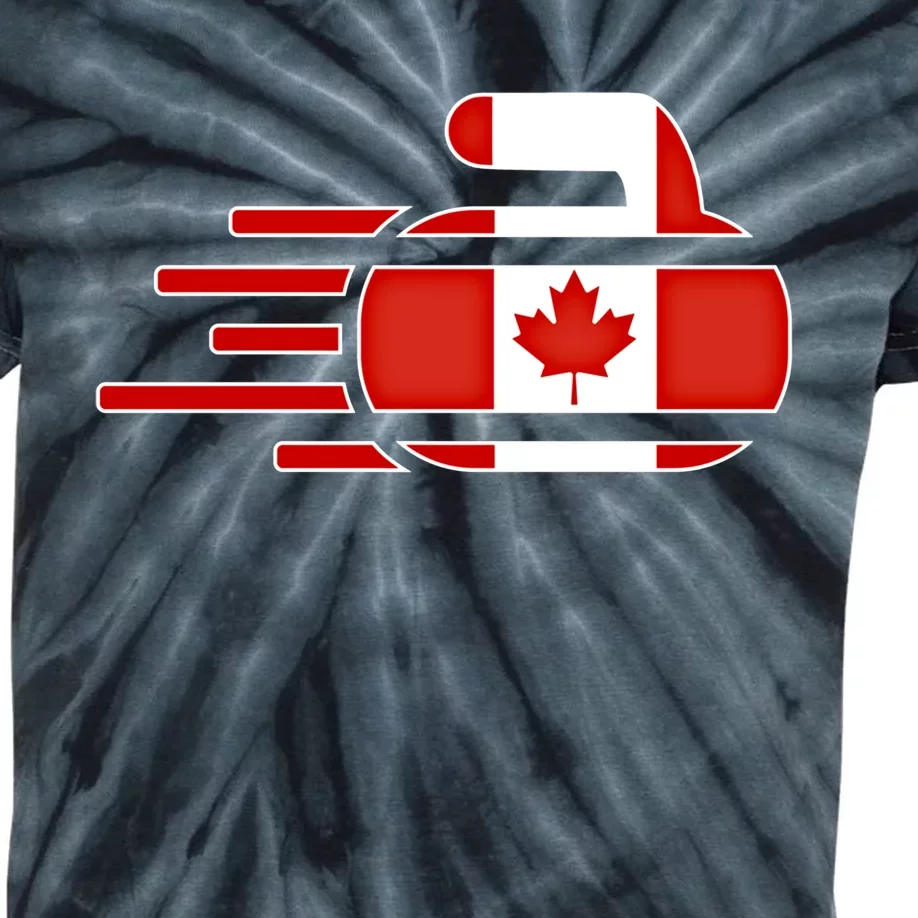 Canada Curling Fans Jersey Canadian Curlers Winter Sports Gift Kids Tie-Dye T-Shirt