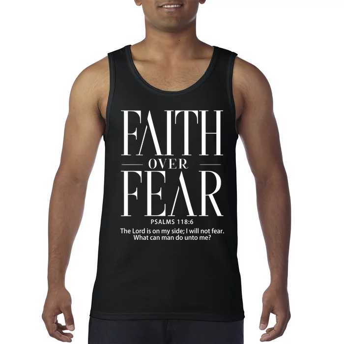 Christian Christianity Faith Over Fear Tank Top