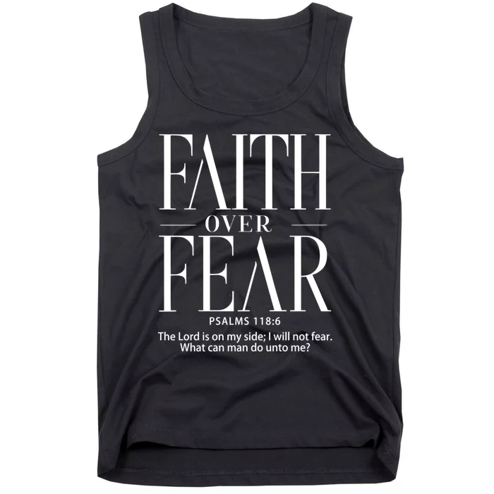 Christian Christianity Faith Over Fear Tank Top