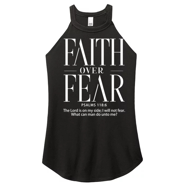 Christian Christianity Faith Over Fear Women’s Perfect Tri Rocker Tank