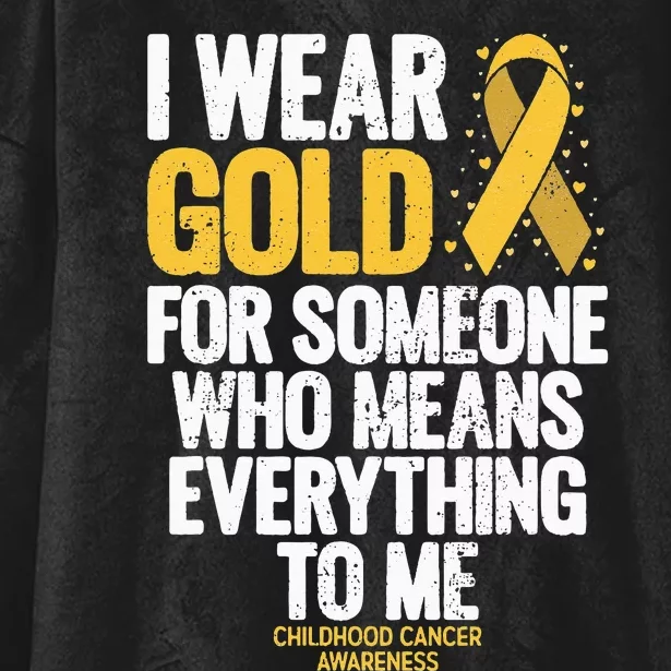 Childhood Cancer For Family Childhood Cancer Awareness Hooded Wearable Blanket